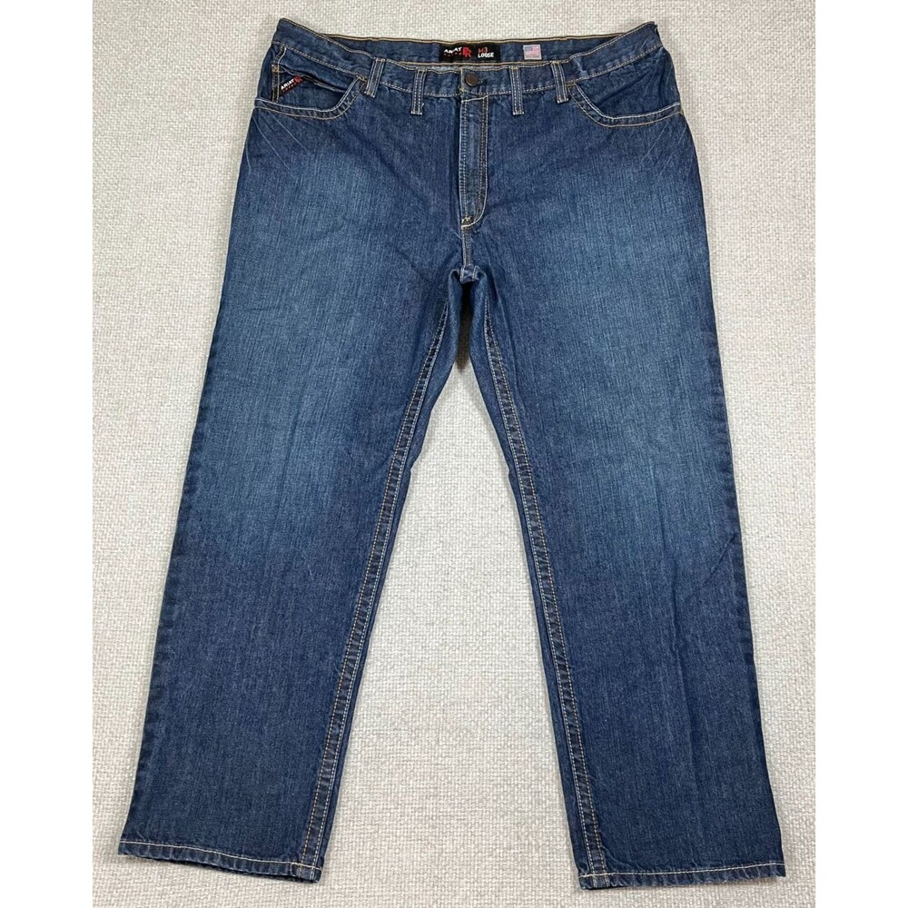 Ariat FR Jeans M3 Loose Straight Men's 46x32 Flame Resistant Blue Denim Workwear